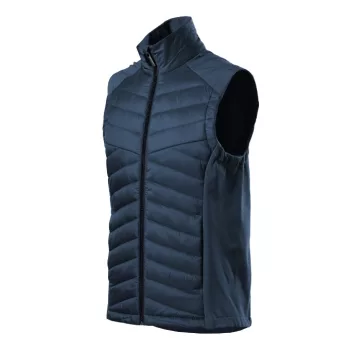   Malfini Premium Cross - Steppelt és softshell anyag kombinációjából készült hibrid férfi mellény - Tengerészkék - XL