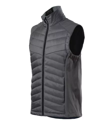 Malfini Premium Cross - Steppelt és softshell anyag kombinációjából készült hibrid férfi mellény - Világos anthracit - M