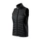 Malfini Premium Cross - Karcsúsított, steppelt és softshell anyag kombinációjából készült hibrid női mellény - Fekete - S