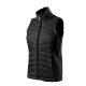 Malfini Premium Cross - Karcsúsított, steppelt és softshell anyag kombinációjából készült hibrid női mellény - Fekete - L