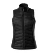 Malfini Premium Cross - Karcsúsított, steppelt és softshell anyag kombinációjából készült hibrid női mellény - Fekete - XL