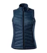 Malfini Premium Cross - Karcsúsított, steppelt és softshell anyag kombinációjából készült hibrid női mellény - Tengerészkék - S