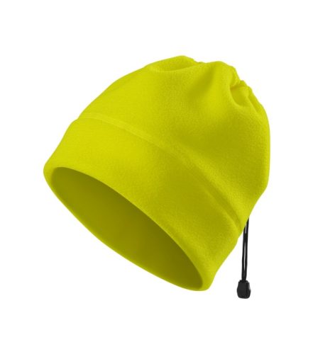 HV Practic - 2 az 1-ben unisex polár sapka és nyakmelegítő - Fluoreszkáló sárga - uni