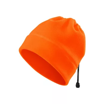   HV Practic - 2 az 1-ben unisex polár sapka és nyakmelegítő - Fluoreszkáló narancssárga - uni