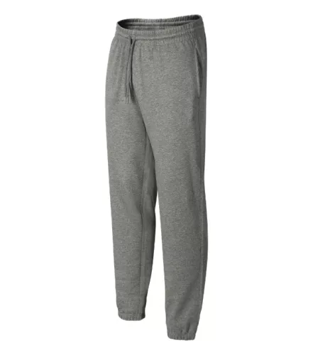 Malfini Meadow - Bolyhos belsős, zsebes unisex nadrág - Sötétszürke melírozott - XS