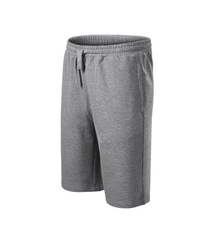 Malfini Comfy - Futter, nem bolyhos belsős, rejtett zsebes férfi rövidnadrág - Sötétszürke melírozott - 3XL