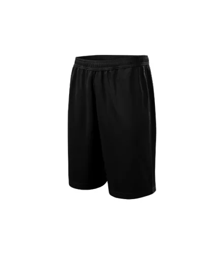 Malfini Miles - 100 % micropolyészter, oldalsó zsebes gyerek rövidnadrág - Fekete - 134 cm/8 éves