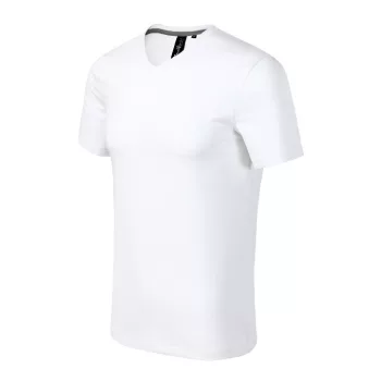  Malfini Prémium Action V-neck - Sztreccs anyagú, V nyakú férfi póló - Fehér - M