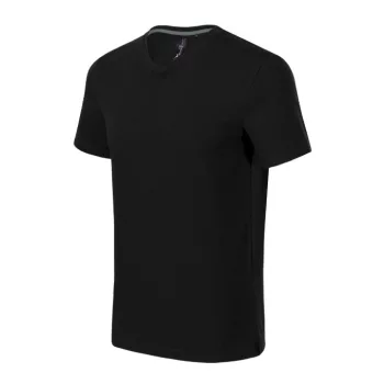   Malfini Prémium Action V-neck - Sztreccs anyagú, V nyakú férfi póló - Fekete - L