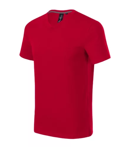 Malfini Prémium Action V-neck - Sztreccs anyagú, V nyakú férfi póló - F1 piros - M