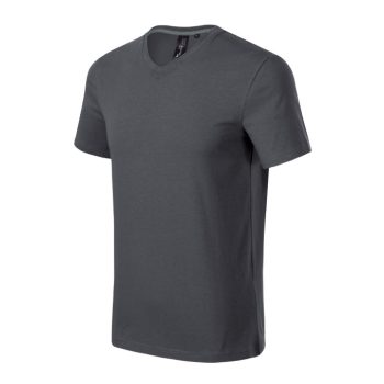   Malfini Prémium Action V-neck - Sztreccs anyagú, V nyakú férfi póló - Világos anthracit - L