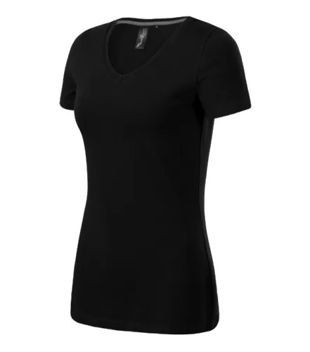 Malfini Prémium Action V-neck - Sztreccs anyagú, V nyakú női póló - Fekete - XL