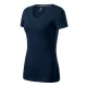 Malfini Prémium Action V-neck - Sztreccs anyagú, V nyakú női póló - Tengerészkék - M