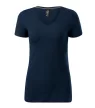 Malfini Prémium Action V-neck - Sztreccs anyagú, V nyakú női póló - Tengerészkék - XL