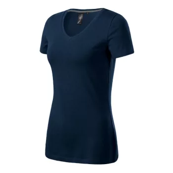   Malfini Prémium Action V-neck - Sztreccs anyagú, V nyakú női póló - Tengerészkék - 2XL