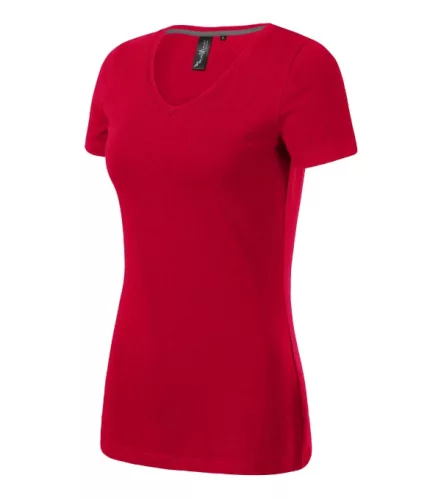 Malfini Prémium Action V-neck - Sztreccs anyagú, V nyakú női póló - F1 piros - 2XL