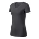 Malfini Prémium Action V-neck - Sztreccs anyagú, V nyakú női póló - Világos anthracit - 2XL