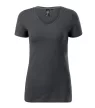 Malfini Prémium Action V-neck - Sztreccs anyagú, V nyakú női póló - Világos anthracit - 2XL