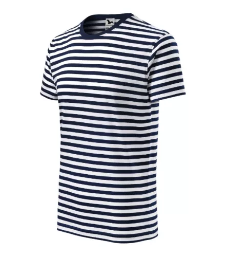 Malfini Sailor - Tengerészcsíkos unisex póló - Tengerészkék/Fehér - M