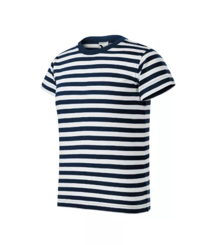 Malfini Sailor - Tengerészcsíkos gyerek póló - Tengerészkék/Fehér - 146 cm/10 éves