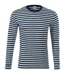 Malfini Sailor - Tengerészcsíkos hosszú ujjú unisex póló - Tengerészkék/Fehér - M