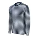 Malfini Sailor - Tengerészcsíkos hosszú ujjú unisex póló - Tengerészkék/Fehér - 3XL