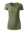 Malfini Epic - 100 % organikus pamut, címkementes női póló - Khaki - XL