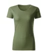 Malfini Gulf - 100 % organikus pamut, címkementes női póló - Khaki - XL