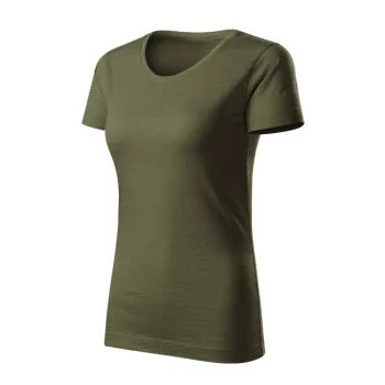   Malfini Gulf - 100 % organikus pamut, címkementes női póló - Military - 2XL