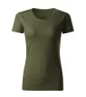 Malfini Gulf - 100 % organikus pamut, címkementes női póló - Military - 2XL
