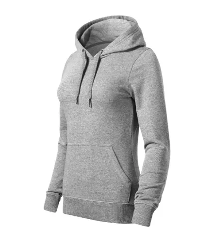 Malfini Break (GRS) - Futter (nem bolyhos) belsős, kenguru zsebes  női pulóver - Gray melange (Limitált) - XL