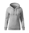 Malfini Break (GRS) - Futter (nem bolyhos) belsős, kenguru zsebes  női pulóver - Gray melange (Limitált) - 2XL