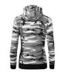 Malfini Camo Zipper - Bolyhos belsős, cipzáras női pulóver - Szürke terepszín - S