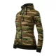 Malfini Camo Zipper - Bolyhos belsős, cipzáras női pulóver - Barna terepszín - M