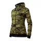 Malfini Camo Zipper - Bolyhos belsős, cipzáras női pulóver - Zöld terepszín - M