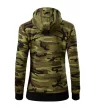 Malfini Camo Zipper - Bolyhos belsős, cipzáras női pulóver - Zöld terepszín - L