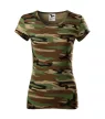Malfini Camo Pure - Íves szabású női póló - Barna terepszín - M