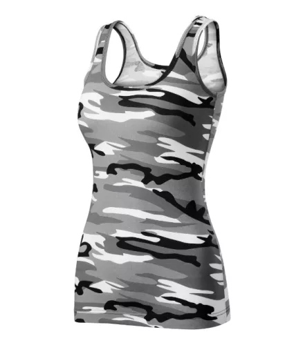 Malfini Camo Triumph - Sztreccs anyagú női atléta - Szürke terepszín - XS
