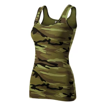   Malfini Camo Triumph - Sztreccs anyagú női atléta - Zöld terepszín - XL