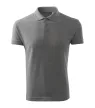 Malfini Pique Polo Free - Címkementes férfi galléros póló - Sötétszürke melírozott - 3XL