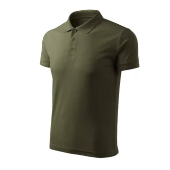   Malfini Pique Polo Free - Címkementes férfi galléros póló - Military - XL