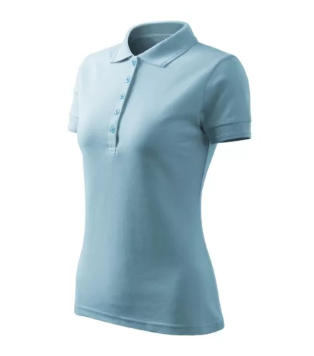 Malfini Pique Polo Free - Címkementes női galléros póló - Égszínkék - XL