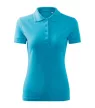 Malfini Pique Polo Free - Címkementes női galléros póló - Türkiz - 2XL