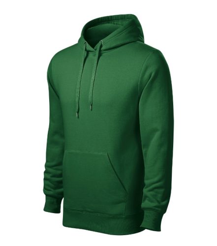 Cape Free - Kenguru zsebes, kapucnis, címkementes férfi pulóver - Üvegzöld - 2XL