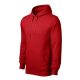 Cape Free - Kenguru zsebes, kapucnis, címkementes férfi pulóver - Piros - 2XL