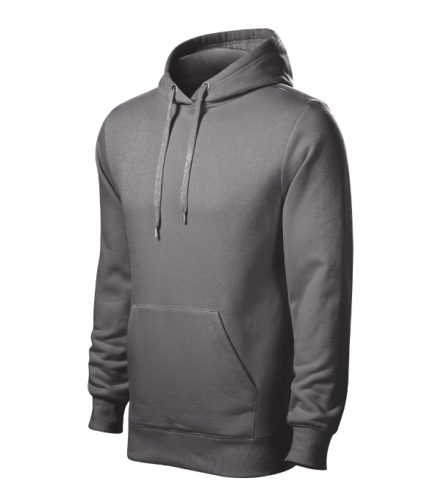Cape Free - Kenguru zsebes, kapucnis, címkementes férfi pulóver - Acélszürke - 3XL