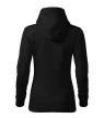 Malfini Cape Free - Kenguru zsebes, kapucnis, címkementes női pulóver - Fekete - XL