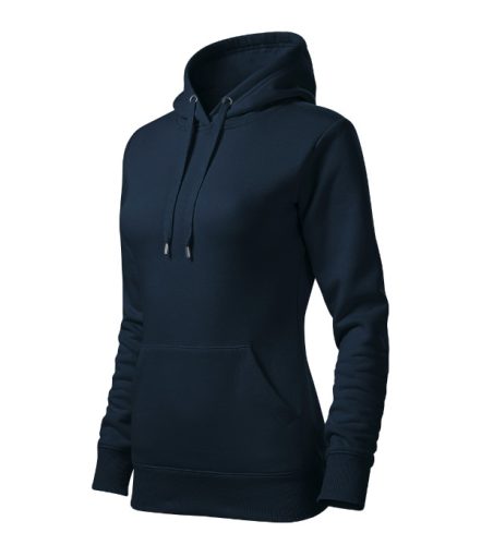 Cape Free - Kenguru zsebes, kapucnis, címkementes női pulóver - Tengerészkék - 2XL