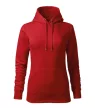 Malfini Cape Free - Kenguru zsebes, kapucnis, címkementes női pulóver - Piros - 2XL