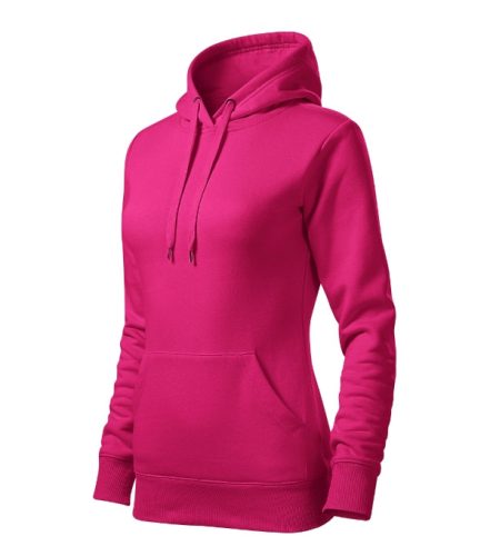 Cape Free - Kenguru zsebes, kapucnis, címkementes női pulóver - Bíborszín - 2XL